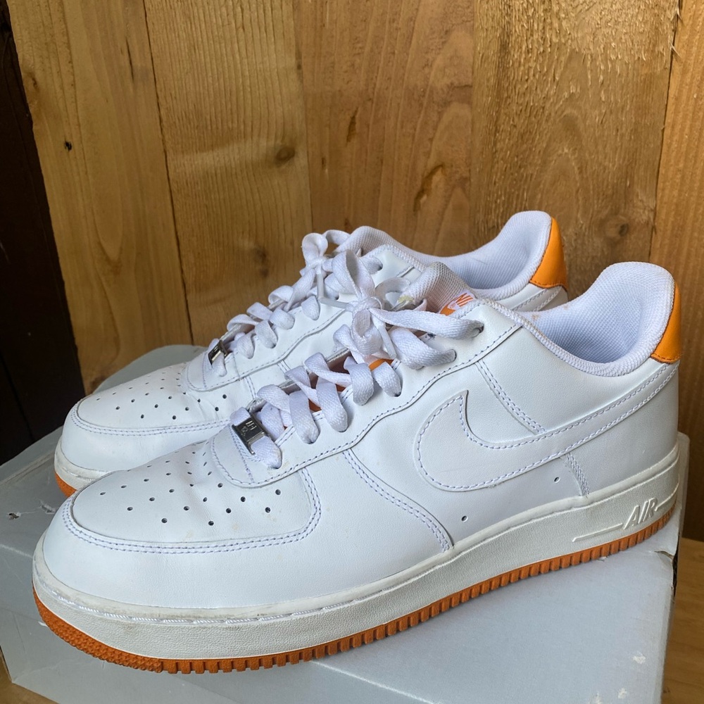 Nike Air Force 1 ’07 White/White Orange Peel | Men’s 10.5 |